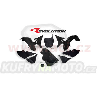 sada plastů Yamaha - REVOLUTION KIT pro YZ 125/250 02-21, RTECH (černá, 7 dílů)