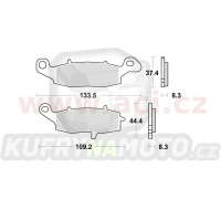 brzdové destičky, BRAKING (semi-metalická směs SM1) 2 ks v balení