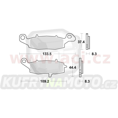 brzdové destičky, BRAKING (semi-metalická směs SM1) 2 ks v balení