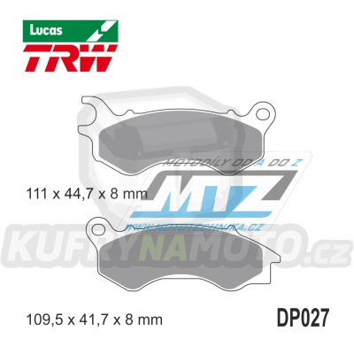 Destičky brzdové DP027-LUEC TRW Lucas MCB833EC - směs Allround Economy