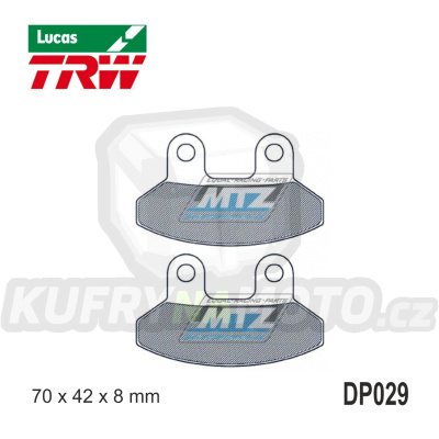 Destičky brzdové DP029-LU TRW Lucas MCB779 - směs Allround