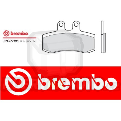 Brzdové destičky Brembo MZ STREET MOTO MUZ 660 r.v. Od 00 -  směs Originál Přední