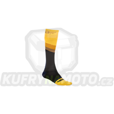 Ponožky dlouhé Knee Brace, FLY RACING (černá/žlutá)