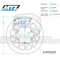 Kotouč brzdový  (220/108/6D) - kulatý design - Beta MX50+RX50 + Rieju Drac50+MRX50+RR50+SMX50+RJ125+RR125+RS125 + Suzuki DR50BIG