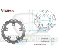 Kotouč brzdový (260/121/5D) - Suzuki Burgman250 / 03-06+Burgman400 / 03-15+Burgman650 / 04-20