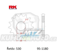 Kolečko řetězové (pastorek) 1180-17zubů RK - Triumph 750 + T509 + 900 + 955 + 955i + 1000 + 1050 + 1200