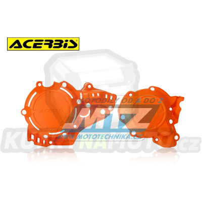 Kryty spojkového víka a víka zapalování Acerbis - Husqvarna TC250 / 17-18 + TE250+TE300 / 17 +  TE250i+TE300i / 18-19 + KTM 250EXC+300EXC / 17 +  250EXC TPI+300EXC TPI / 18-19 + 250SX / 17-18 - barva oranžová