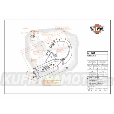 Výfuk Leo Vince Honda SFX 50 všechny r.v. SITOPLUS LVKN331-0564