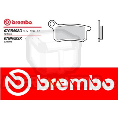 Brzdové destičky Brembo KTM SX 65 r.v. Od 02 - 03 směs SD Přední