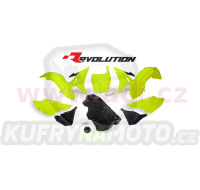 sada plastů Yamaha - REVOLUTION KIT pro YZ 125/250 02-21, RTECH (neon žlutá-černá, 7 dílů)