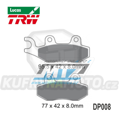 Destičky brzdové DP008-LUEC TRW Lucas MCB664EC - směs Allround Economy