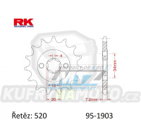 Kolečko řetězové (pastorek) 1903-14zubů RK - KTM 125 Duke + 125RC + 200 Duke + 200RC + Husqvarna 125 Svartpilen