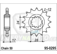 Kolečko MTZ 15 zubů-95-0295-15- výprodej JTF 295-15