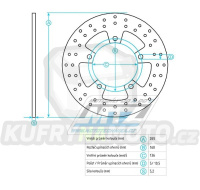 Kotouč brzdový (265/136/5D) - BMW F650+F700+F800 + K1200R+K1200S+K1300R+K1300S + R1200R+R1200S+R1200GS+R1200GS Adventure+R1200 HP2+R1200 Nine+S1000XR + Husqvarna Nuda 900+Nuda 900R