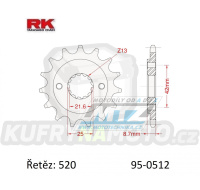 Kolečko řetězové (pastorek) 0512-16zubů RK - Kawasaki BJ Estrella 250 + GPZ400 + ZX400 + EN500 Vulcan + EN500 Vulcan 500 Ltd + GPZ500S + KLE500 + ZR550 Zephyr + ER500 + Suzuki RG400EW + SV400 + Yamaha YZF600R