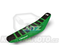 Potah sedla Kawasaki KXF250 / 13-20 + KXF450 / 12-18 - barva černo-zelená - typ potahu ZEBRA