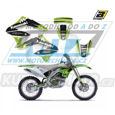 Polepy na motocykl (sada polepů Dream) Kawasaki KXF450 / 06-08 - typ polepů Dream4