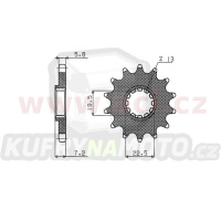 řetězové kolečko pro sekundární řetězy typu 520, SUNSTAR (13 zubů)