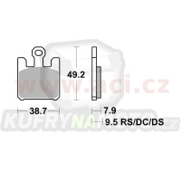 brzdové destičky, BRAKING (semi metalická směs CM66) 2 ks v balení