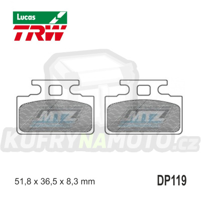 Destičky brzdové DP119-LU TRW Lucas MCB589 - směs Allround