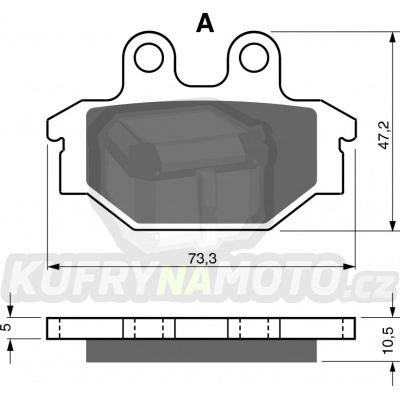 Brzdové destičky parkovací brzda Goldfren KYMCO MXU 500 i (4x4 IRS) (LAAOCD/CM) 2009-2014 směs K5 - akce