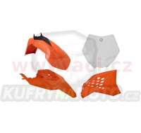 sada plastů KTM, RTECH (oranžovo-bílé, 4 díly)