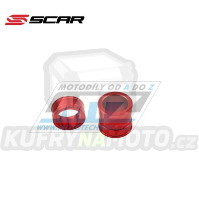 Rozpěrky na osu předního kola SCAR - Honda CR125+CR250 / 02-07 + CRF250R / 04-24 + CRF250RX / 19-24 + CRF450R / 02-24 + CRF450RX / 17-23 + CRF450L / 19-20 + CRF450X / 19-24 + CRF450RL / 21-24 - červené