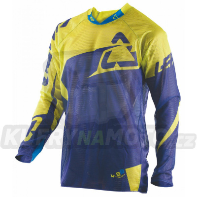 LEATT chráničová košile CROSS MODEL GPX 4.5 X-FLOW BLUE/LIME barva modrá/žlutá FLUO velikost L