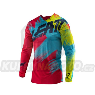 LEATT chráničová košile CROSS GPX 4.5 LITE JERSEY RED/LIME barva červená/žlutá FLUO velikost XXL