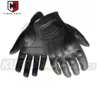 Pánské kožené moto rukavice CYBER GEAR MIDI, černé vel. L 8596341008307 – akce