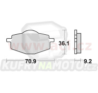 brzdové destičky, BRAKING (semi-metalická směs SM1) 2 ks v balení