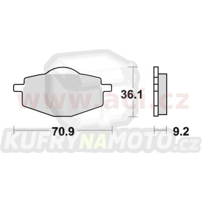 brzdové destičky, BRAKING (semi-metalická směs SM1) 2 ks v balení