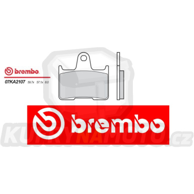 Brzdové destičky Brembo KAWASAKI GTR 1400 r.v. Od 07 -  Originál směs Zadní