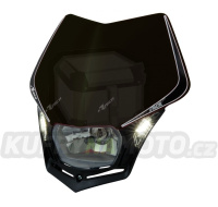 Maska na moto RTECH V-FACE LED černá