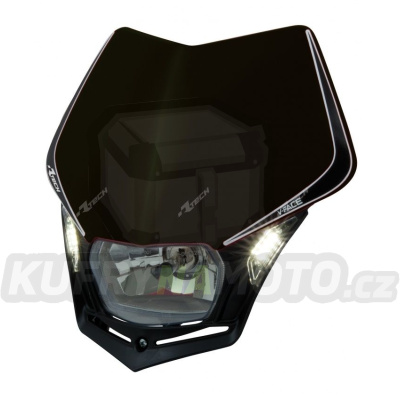 Maska na moto RTECH V-FACE LED černá