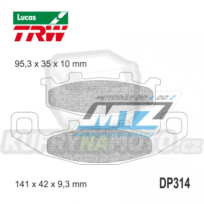 Destičky brzdové DP314-LUSV TRW Lucas MCB569SV - směs Sinter Road