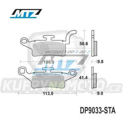 Destičky brzdové DP9033-STA - směs Standard