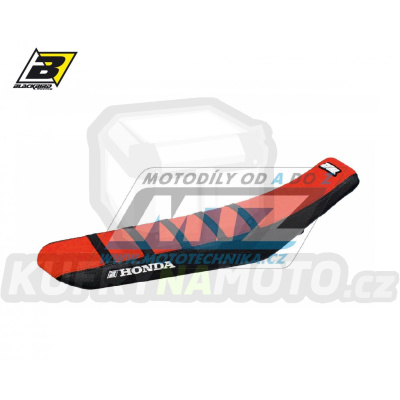 Potah sedla Honda CRF250R / 18-21 + CRF450R / 17-20 + CRF450X / 17-25 - barva červeno-černá - typ potahu ZEBRA