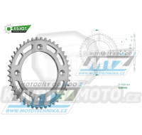 Rozeta řetězová (převodník) Dural 0895-44zubů ESJOT 51-15203-44 - barva stříbrná - KTM 85SX / 03-24 + 105SX+XC85+XC105 + Husqvarna TC85 / 14-24 + Gas-Gas MC85