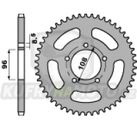 PBR řetězová rozeta 1516-44 C45 GILERA 125 XR 88-89, HARLEY DAVIDSON MT350 řetěz 520 - akce