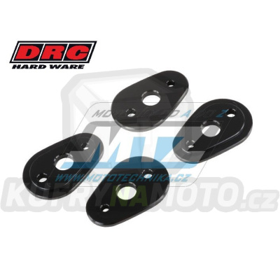 Podložky/Adaptéry pro montáž pro blinkrů DRC Flasher Holder Plate - DRC D45-59-953 - sada 2páry - černé