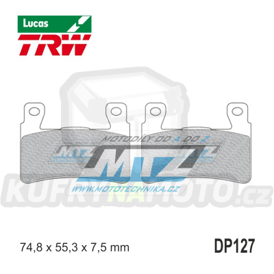 Destičky brzdové DP127-LUSV TRW Lucas MCB703SV - směs Sinter Road