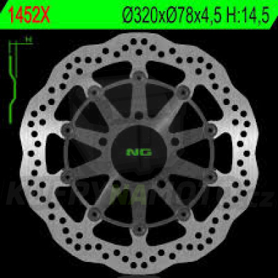 Brzdový kotouč moto NG 1452X