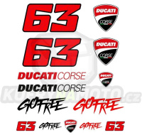 Samolepky DUCATI 63 Bagnaia 506703 velké