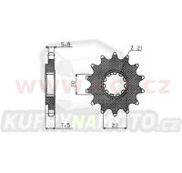 řetězové kolečko pro sekundární řetězy typu 520, SUNSTAR (13 zubů)