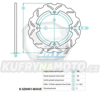 Kotouč brzdový (280/121/4D) - Suzuki DR650S+DR650RS+DR650RSU / 90-91 + DR750 Big / 88-89 + DR800 Big / 90