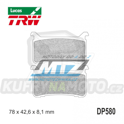 Destičky brzdové DP580-LUSRT TRW Lucas MCB893SRT - směs Sinter Premium