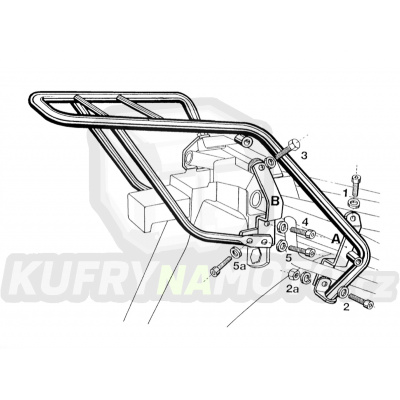 Nosič držák kufru Fehling Suzuki GSF 600 Bandit (WVA8) 2001 – 2004 Fehling 6966 TT - FKM488- akce