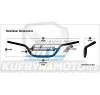 Řidítka Renthal 61301 Enduro-High (7/8” = 22mm) s polstrem - zlaté