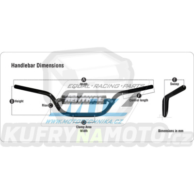 Řidítka Renthal 61301 Enduro-High (7/8” = 22mm) s polstrem - zlaté